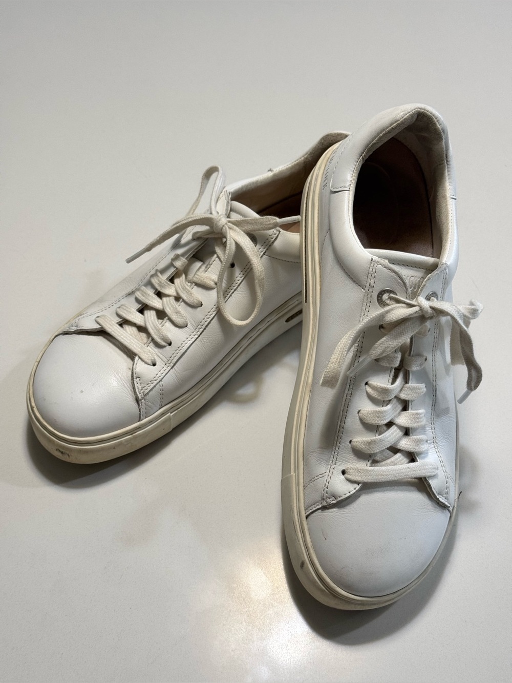 Birkenstock Bend Low Women's Size 39 US 8 Sneakers Leather White Comfort Shoes